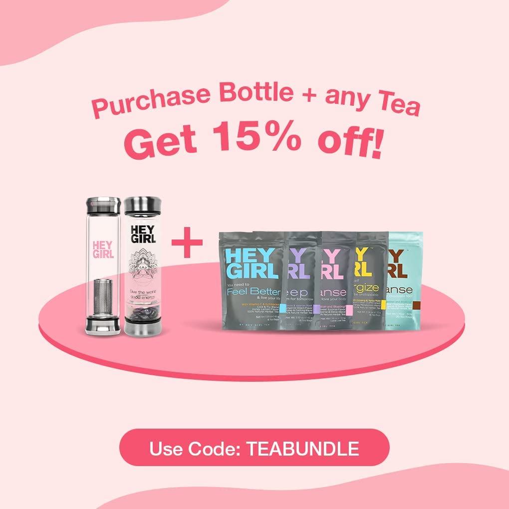 hey girl Infuser Bottle No Crystal Insulated Tumbler Tea Bags