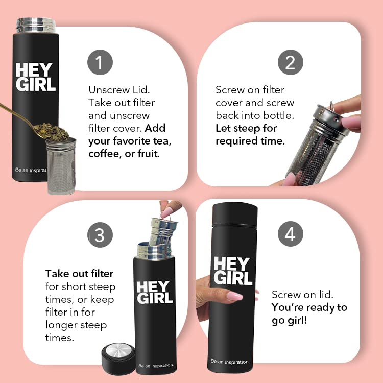 Infuser Bottle No Crystal Insulated Tumbler Tea Bags