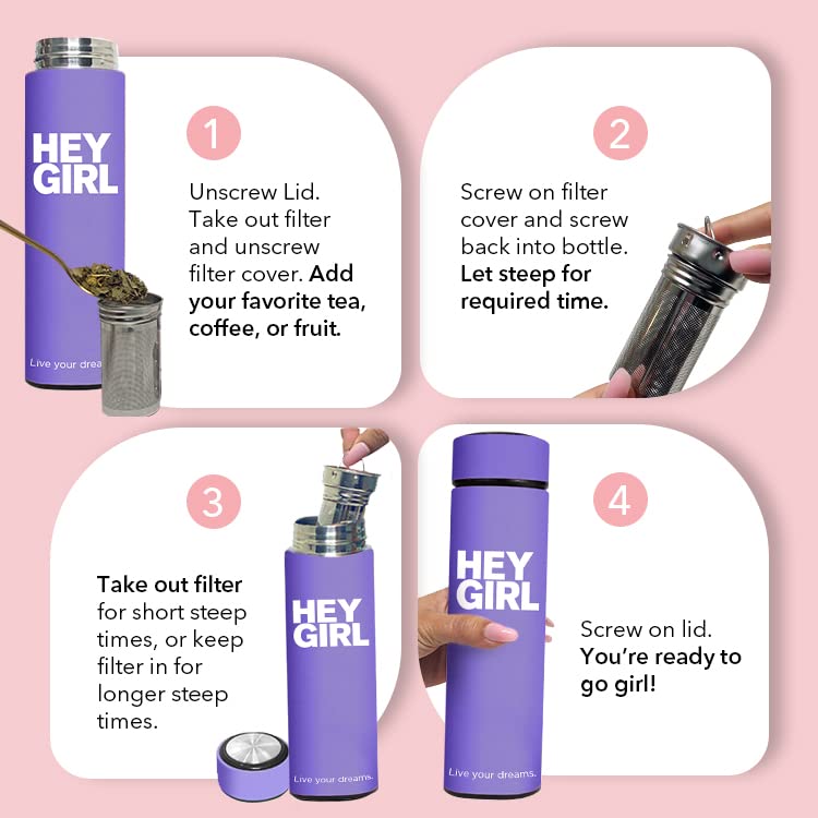 Infuser Bottle No Crystal Insulated Tumbler Tea Bags