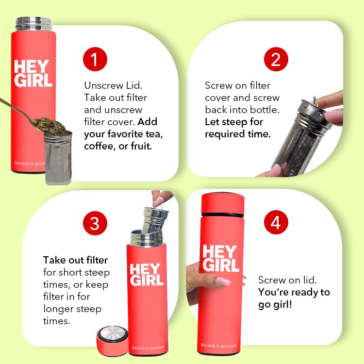 Infuser Bottle No Crystal Insulated Tumbler Tea Bags