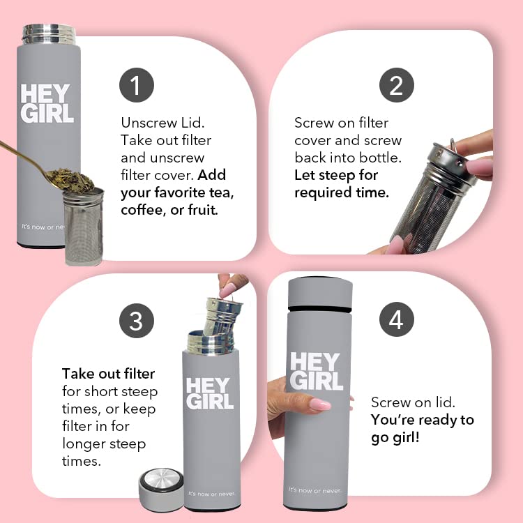 Infuser Bottle No Crystal Insulated Tumbler Tea Bags