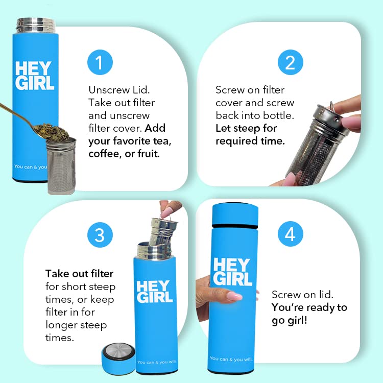Infuser Bottle No Crystal Insulated Tumbler Tea Bags