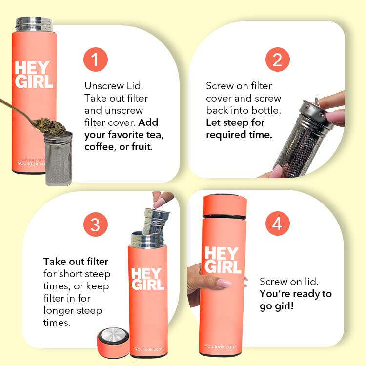 Infuser Bottle No Crystal Insulated Tumbler Tea Bags