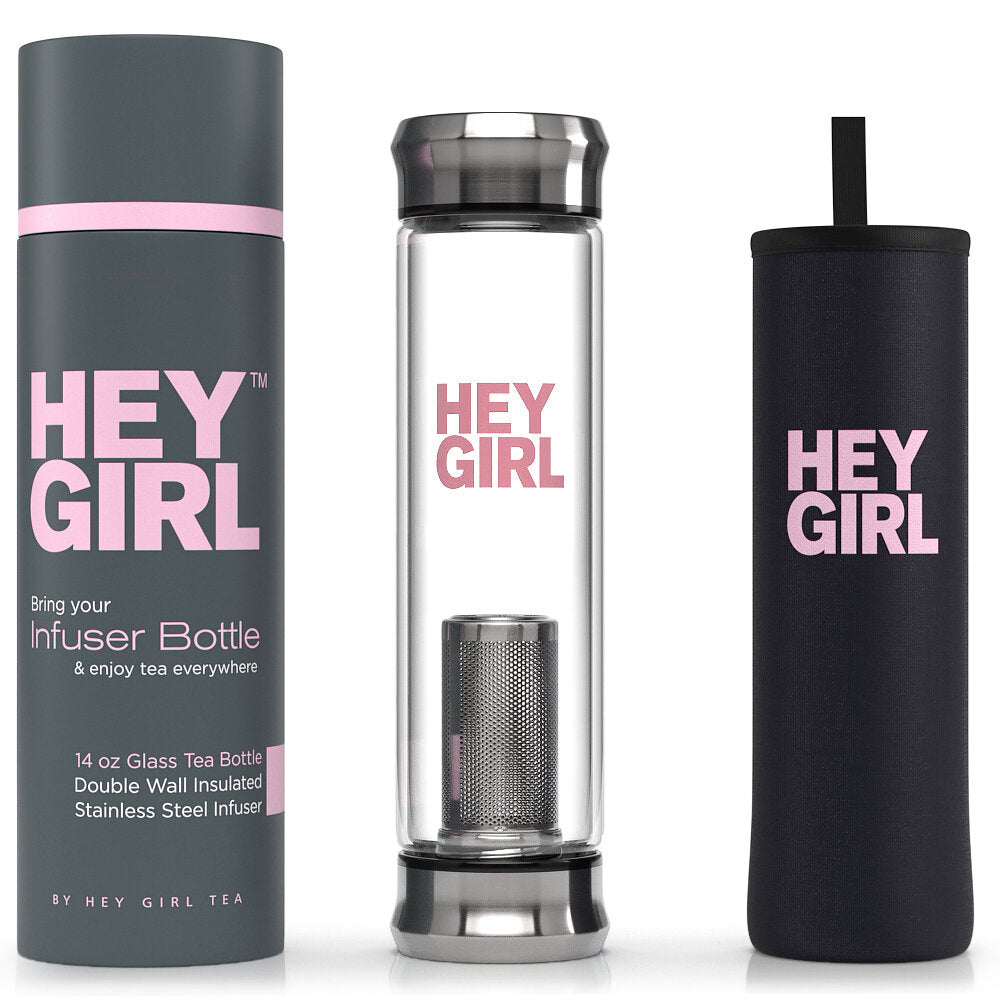 hey girl Infuser Bottle No Crystal Insulated Tumbler Tea Bags