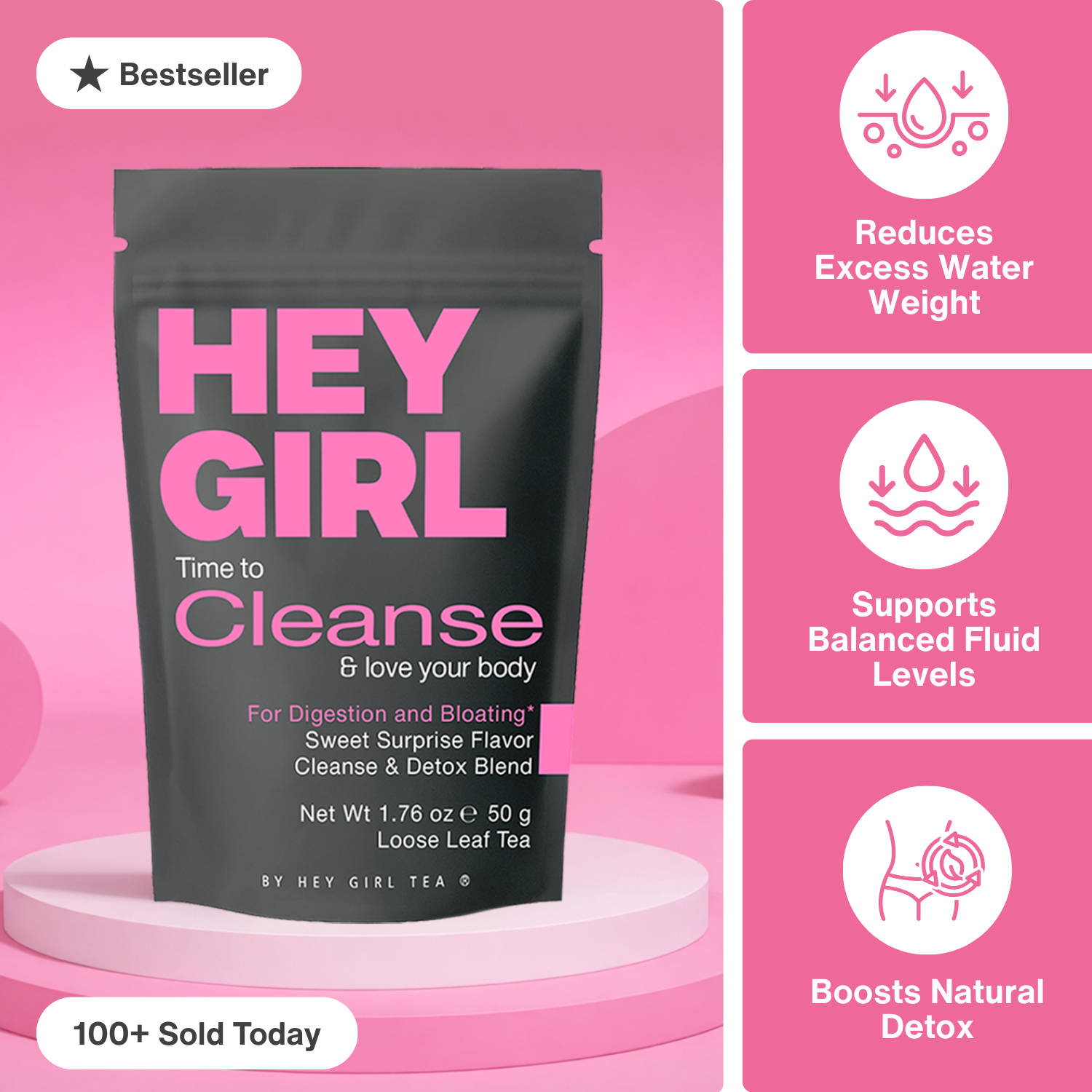 Water Retention Relief with Hey Girl Cleanse Tea