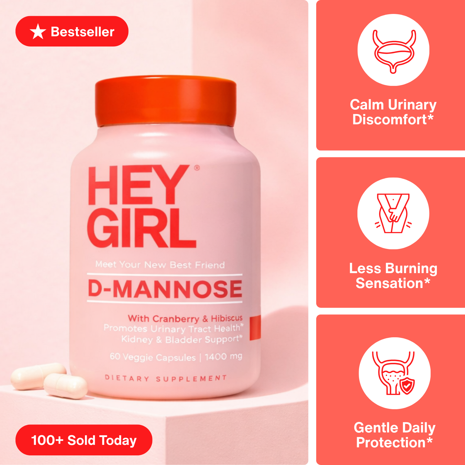 Women’s Bladder Sensitivity Support – D-Mannose Formula