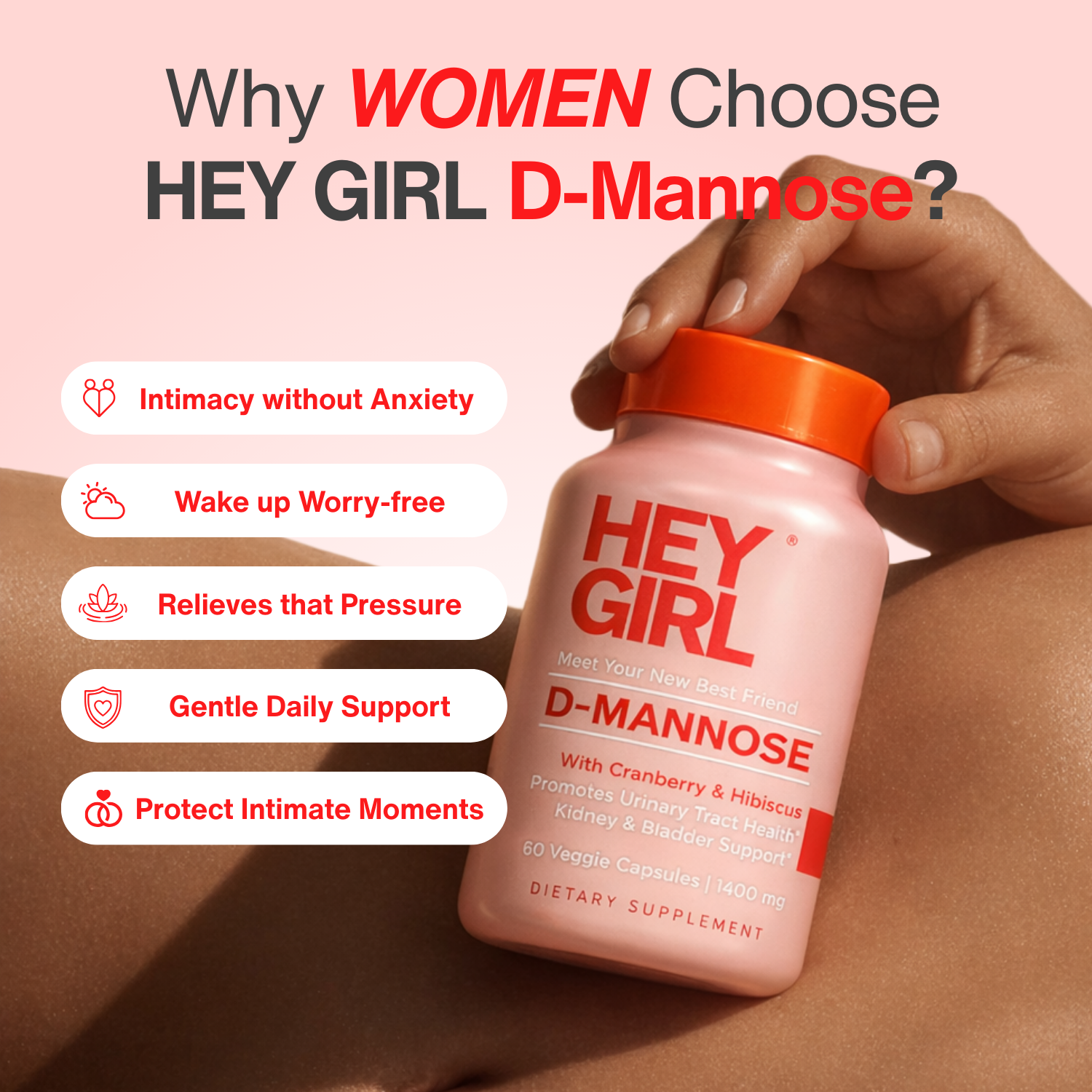 Women’s Urinary Comfort After Intimacy D-Mannose Formula