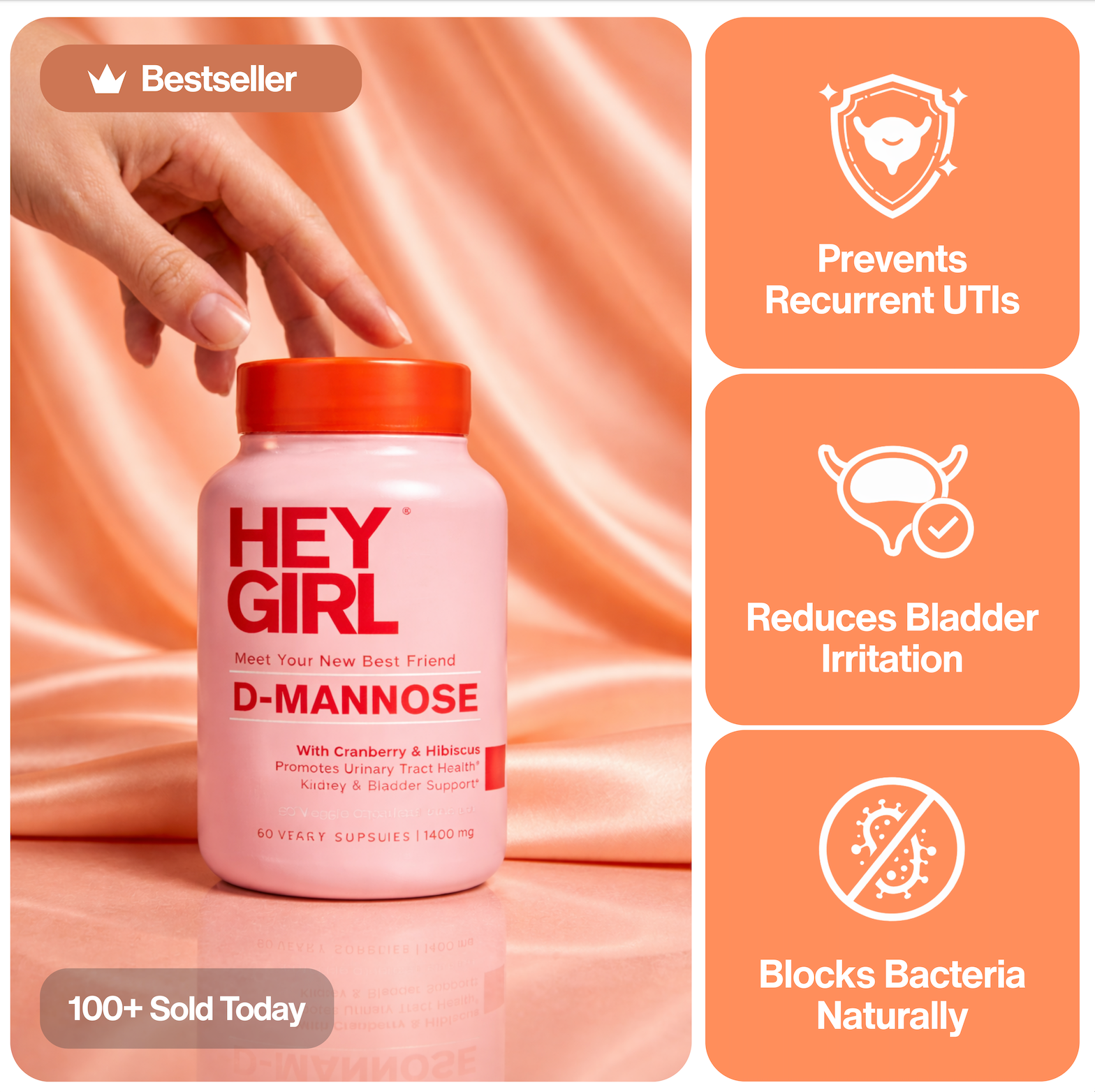 Women’s UTI Defense with D-Mannose