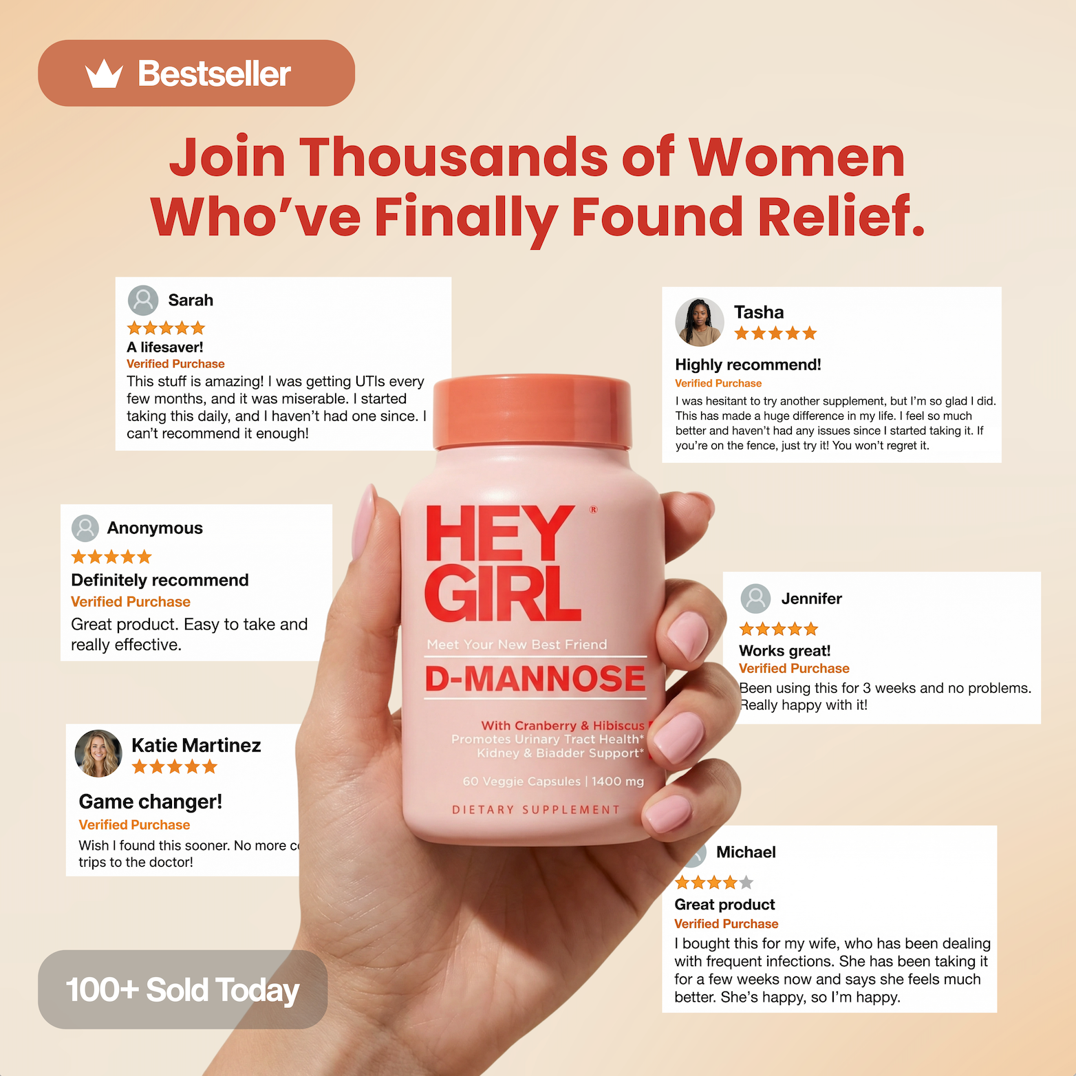 Women’s UTI Defense with D-Mannose