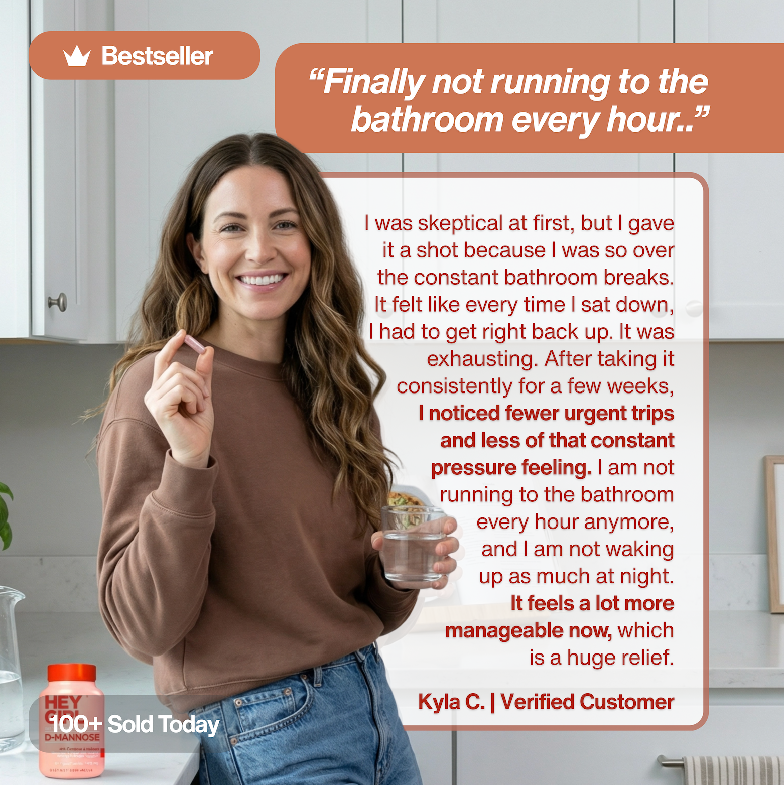 D-Mannose Bladder Support for Frequent Bathroom Trips