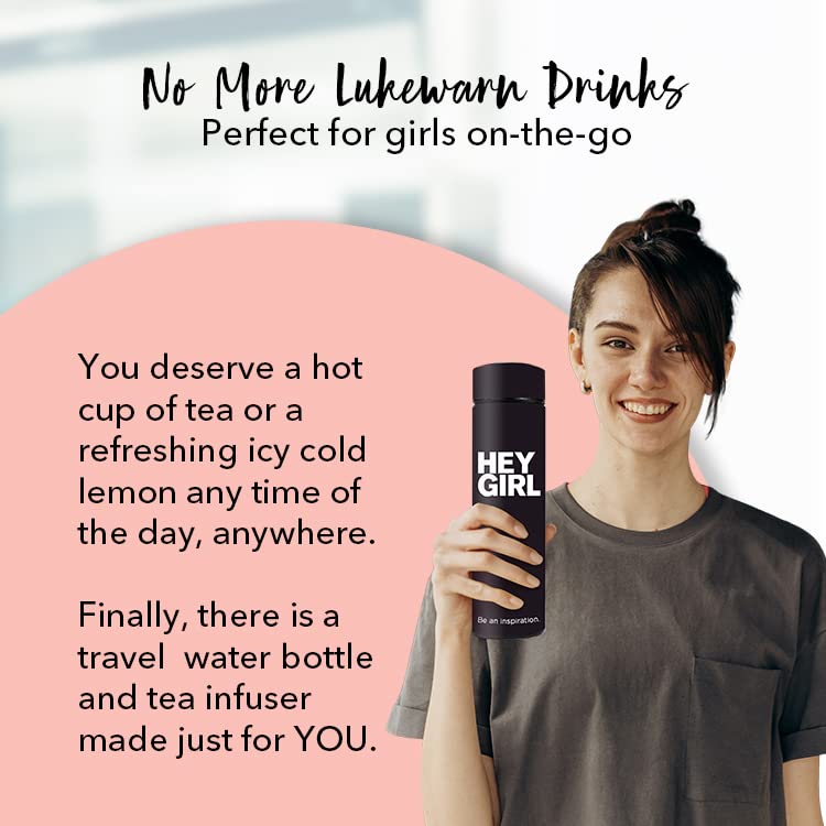 Tea Infuser Bottle - Travel Tea Tumbler Herbal Loose Leaf Tea, 15oz 45 –  Hey Girl Tea and Nutrition